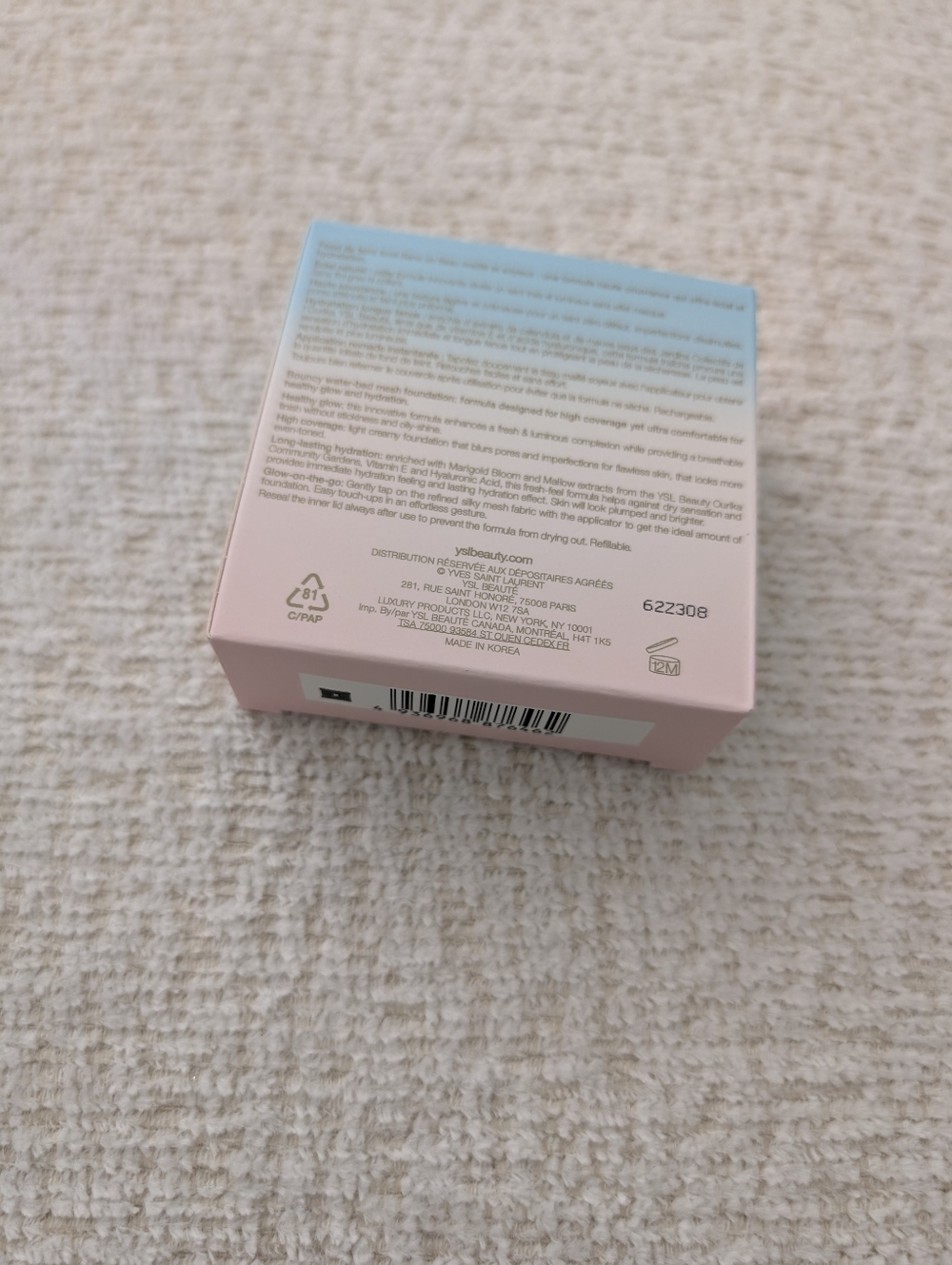 Yves Saint Laurent Touche Éclat Glow-Pact Cushion - Pastel Pink & Blue - Picture 5 of 6